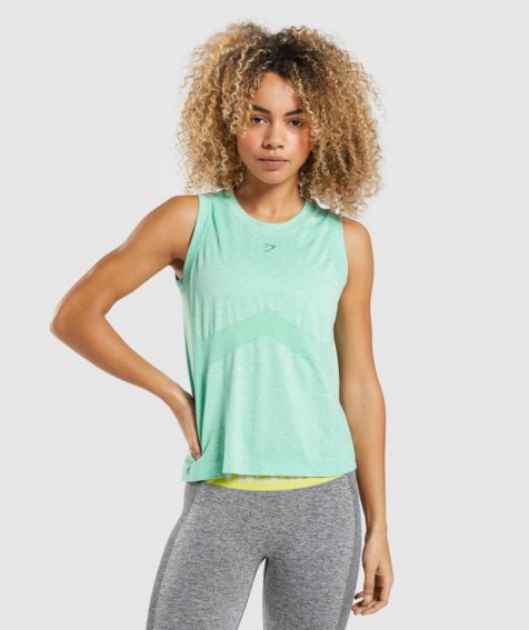 Women's Gymshark Flex Loose Top Tanks Light Green | NZ 6IFKSL